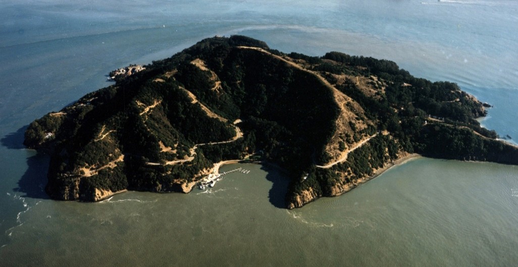 Aerial of Angel Island