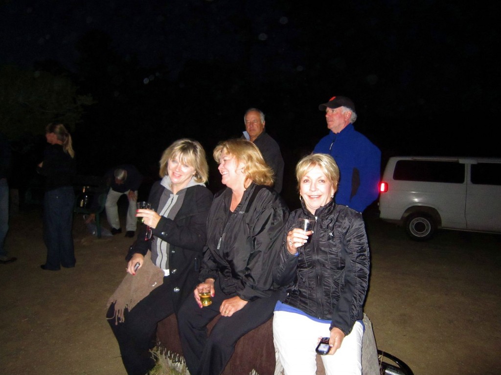 Alieen Howard, Peggy Duggan, and Martha Chiurco enjoying the fireworks.