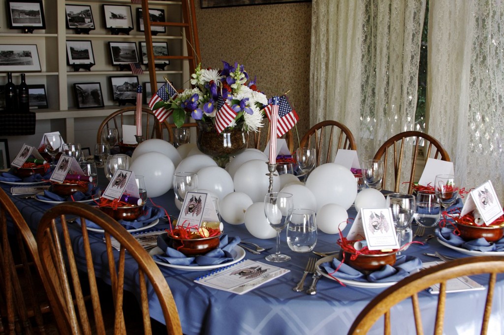 A festive Fourth of July table.
